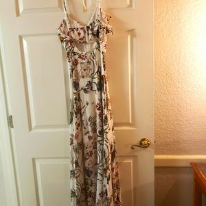 Spaghetti Strap Floral Long Dress
